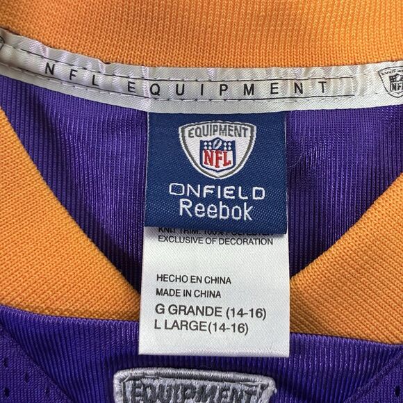 Adrian Peterson #28 Minnesota Vikings NFL Reebok On Field Jersey Adult S/Youth L - Picture 5 of 9